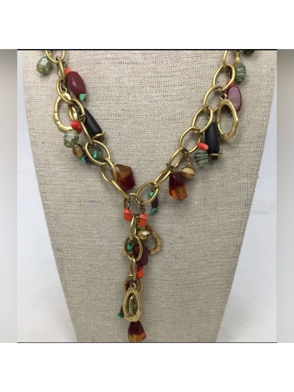 NWT Coldwater Creek Mixed Media Lariat Necklace